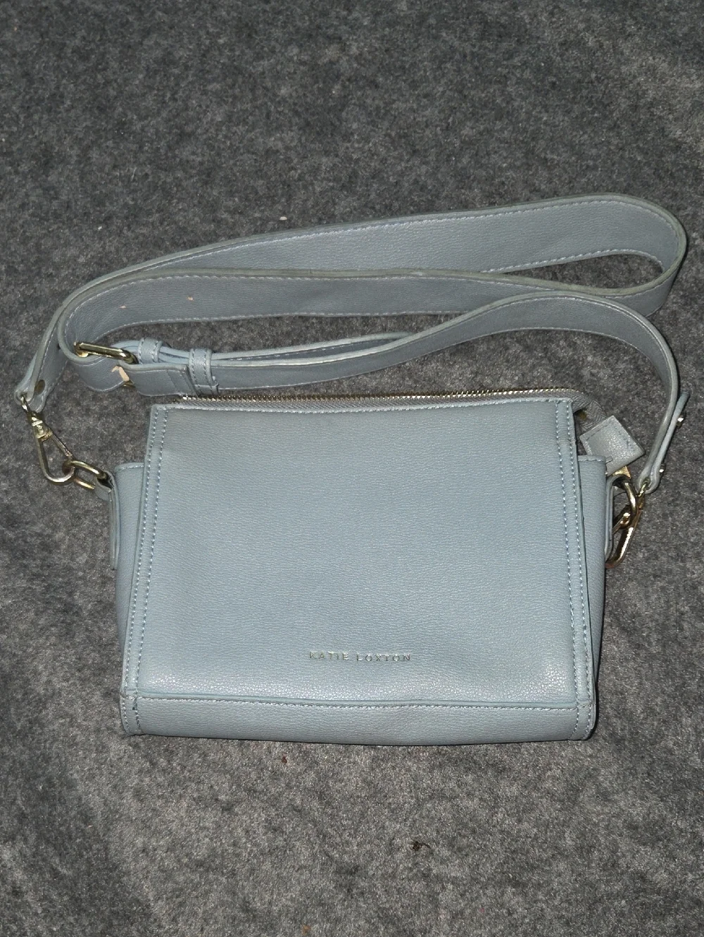 Kate Loxton Pebbled Leather Light Blue Crossbody Bag - Picture 1 of 4